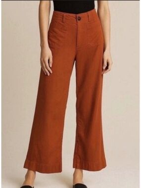 Anthropologie The Colette Linen Blend Crop Wide-Leg Pants by Maeve - Size 32